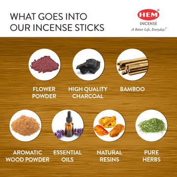 HEM Yog Chakra Masala Incense Sticks Pack of 3 (50g Each)