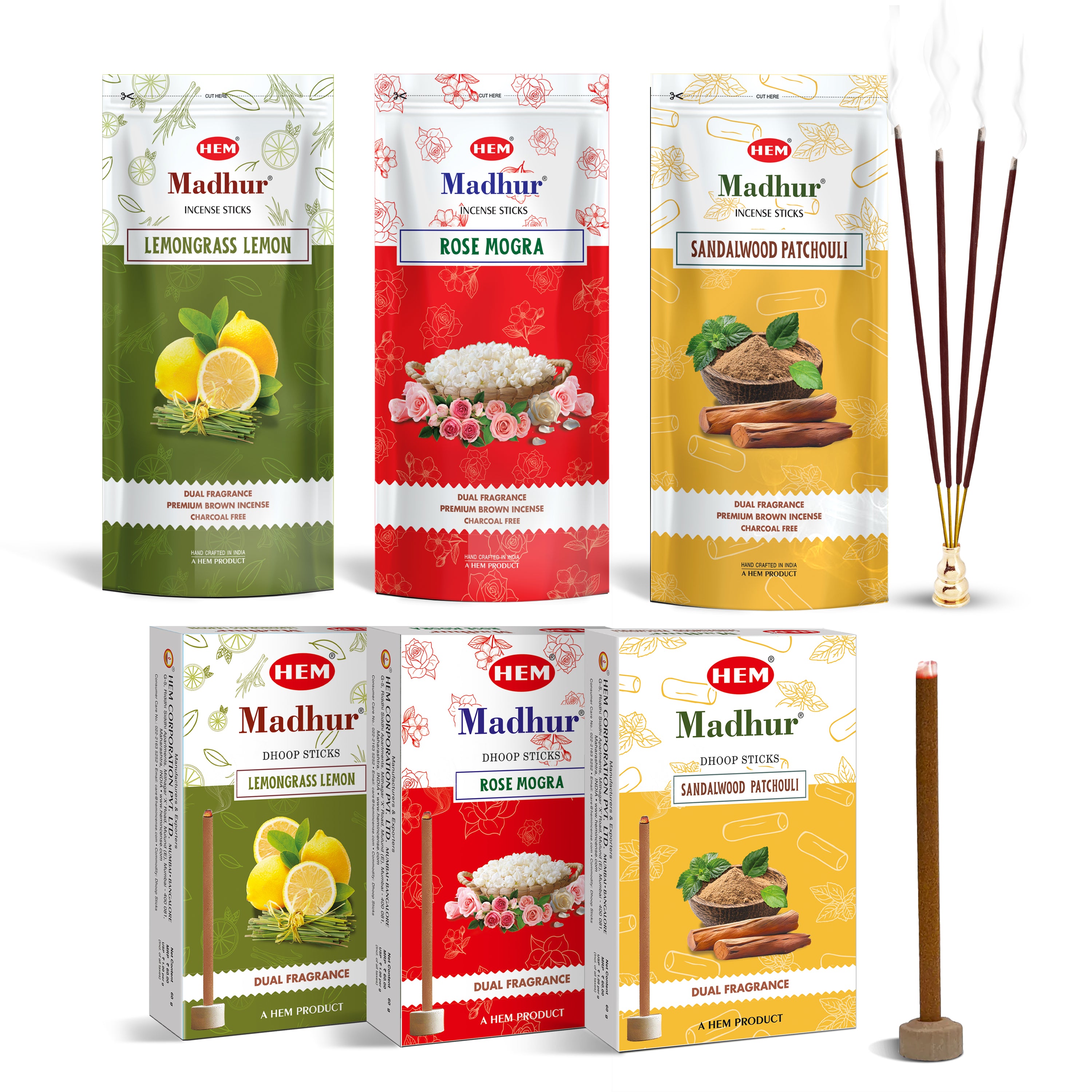 Hem Madhur Incense & Dhoop Sticks Combo