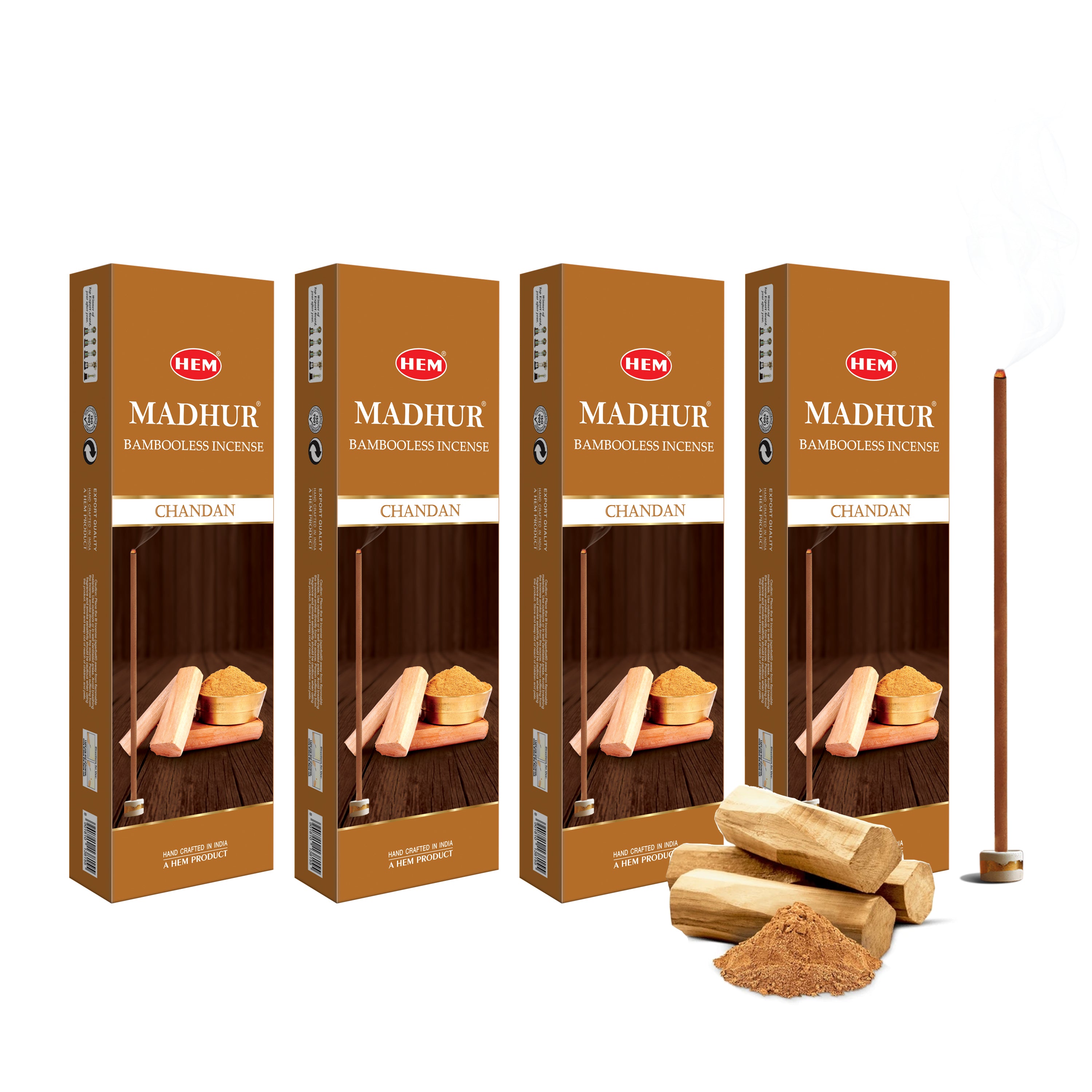HEM Madhur Chandan Bambooless Incense Stick (90g Each)