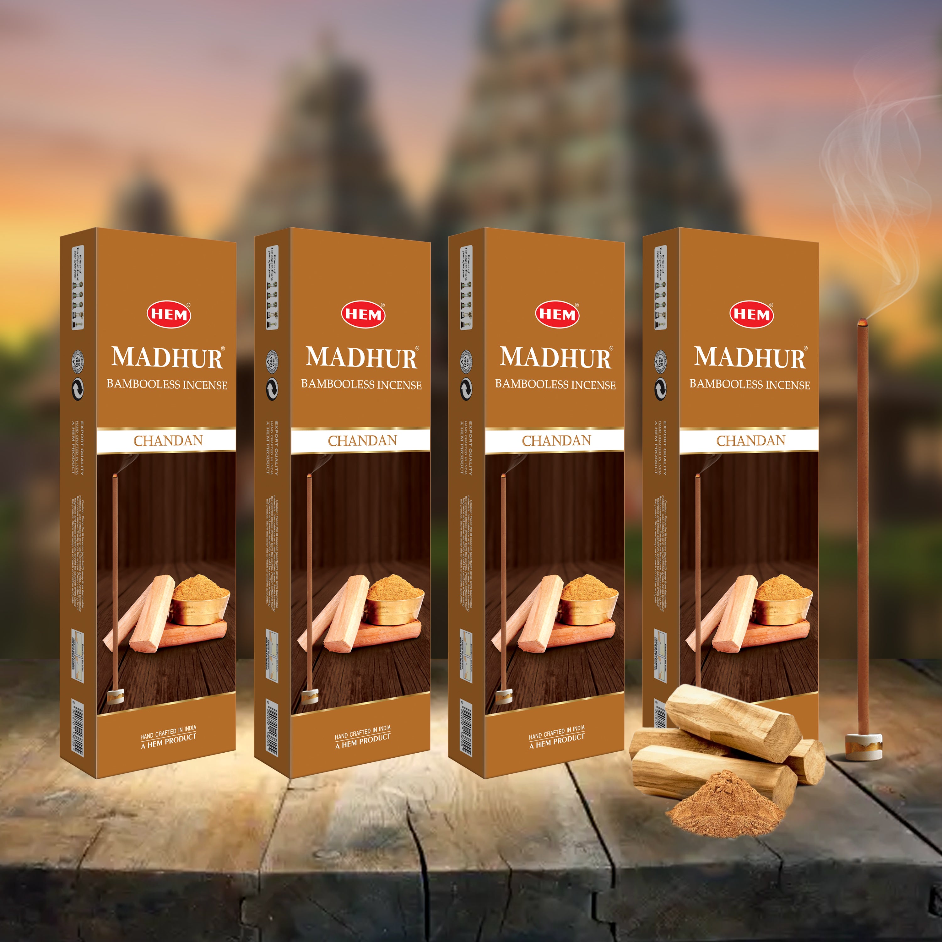 HEM Madhur Chandan Bambooless Incense Stick (90g Each)