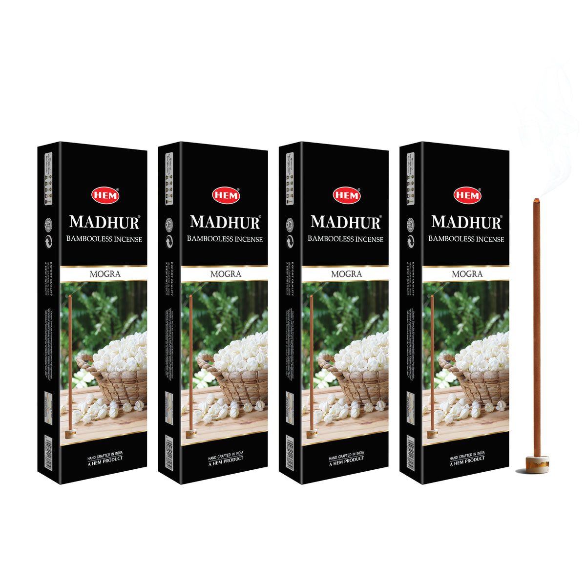 HEM Madhur Mogra Bambooless Incense Stick (90g Each)