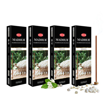 HEM Madhur Mogra Bambooless Incense Stick (90g Each)