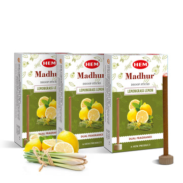 HEM Madhur Dual Fragrance Dhoop Sticks (Pack of 3)