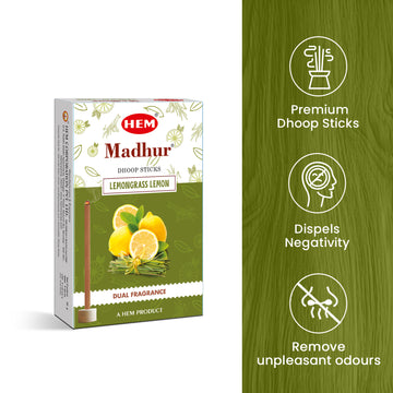 HEM Madhur Dual Fragrance Dhoop Sticks (Pack of 3)