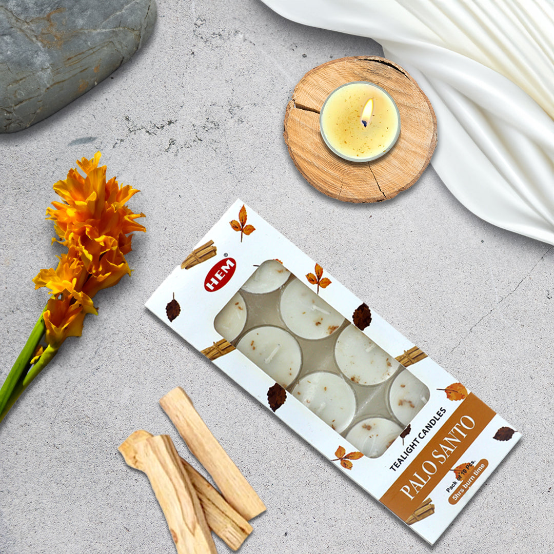 HEM Palo Santo Scented Tealight Candles 10 N (Pack of 2)