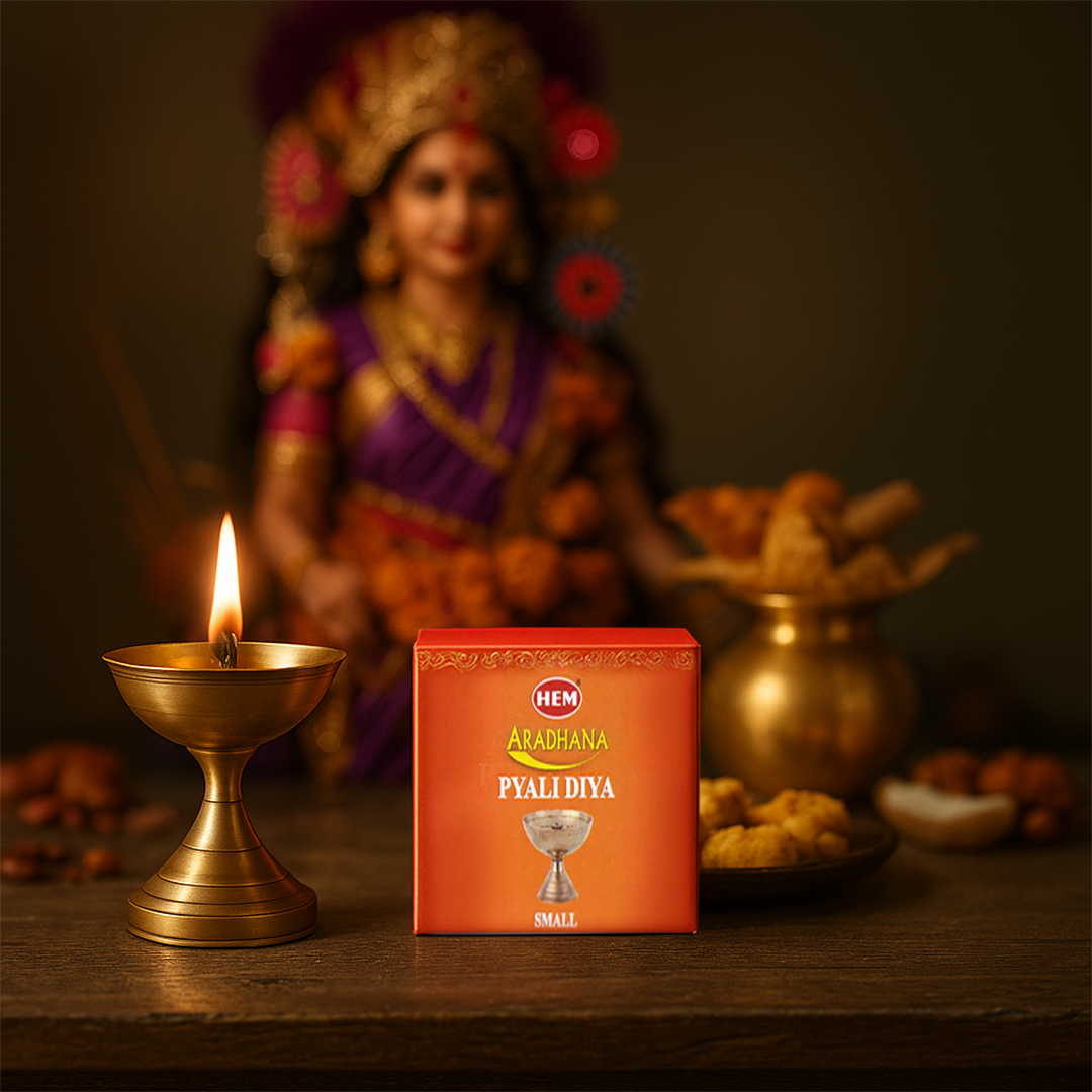 HEM Aradhana Pyali Small Brass Diya Pack of 2