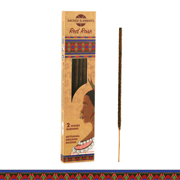 Sacred Elements Red Rose Organic Incense Sticks (Pack of 3)