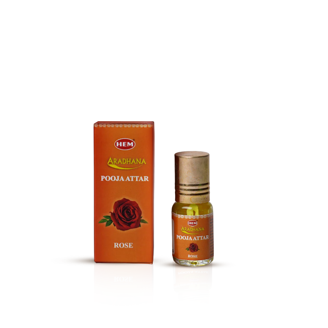 HEM Aradhana Rose Pooja Attar Pack of 5
