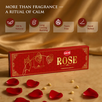 HEM Rose Premium Masala Agarbatti (10 Sticks in a box)