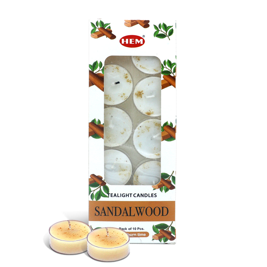 HEM Sandalwood Scented Tealight Candles 10 N (Pack of 2)