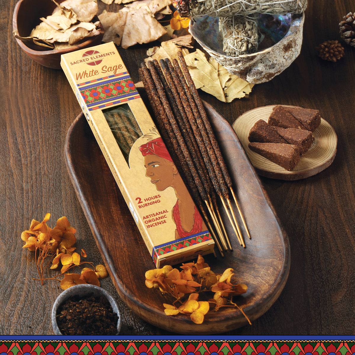 Sacred Elements White Sage Organic Incense Sticks (Pack of 3)