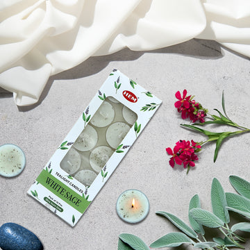 HEM White Sage Scented Tealight Candles 10 N (Pack of 2)