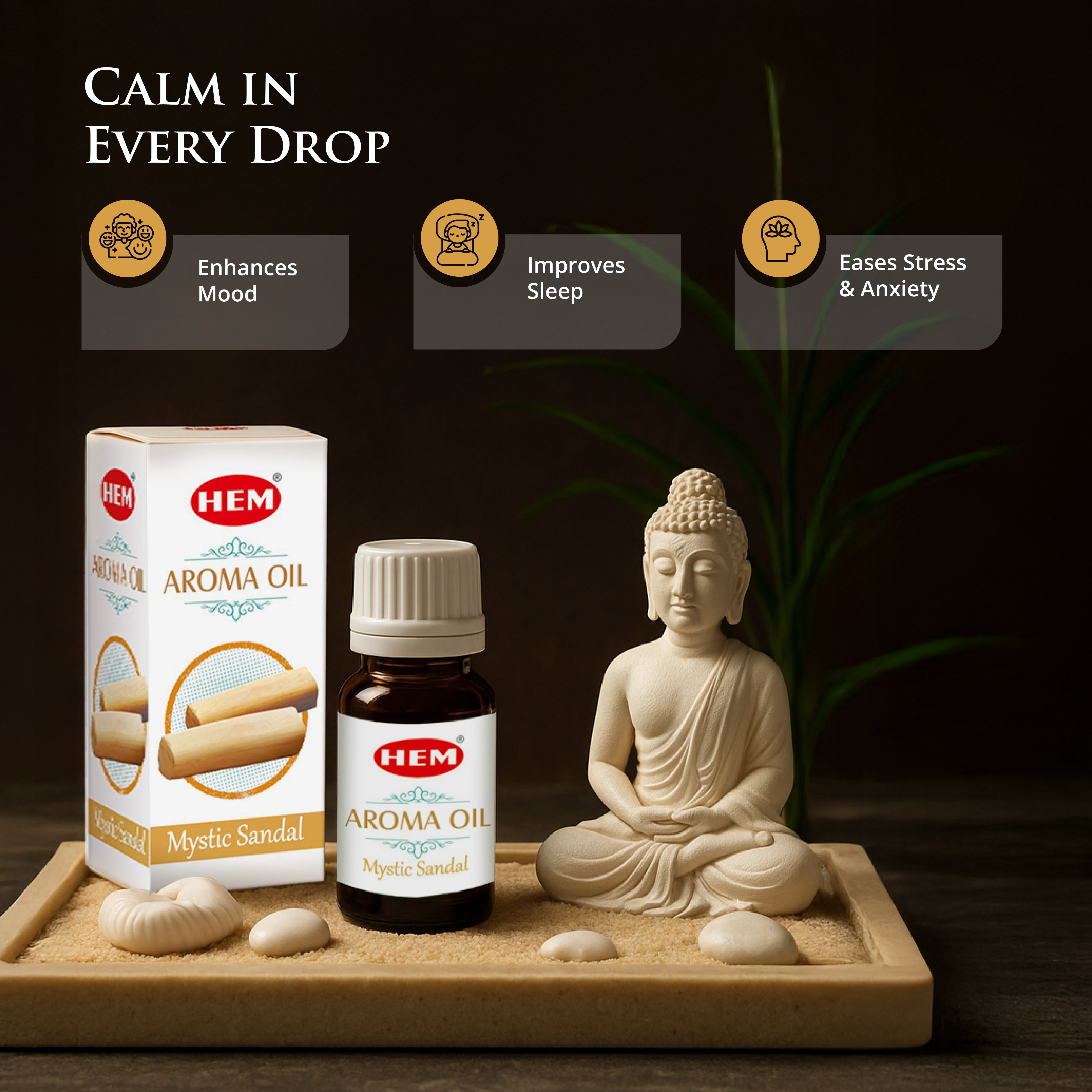 HEM Mystic Sandal Aroma Oil (10 ml)