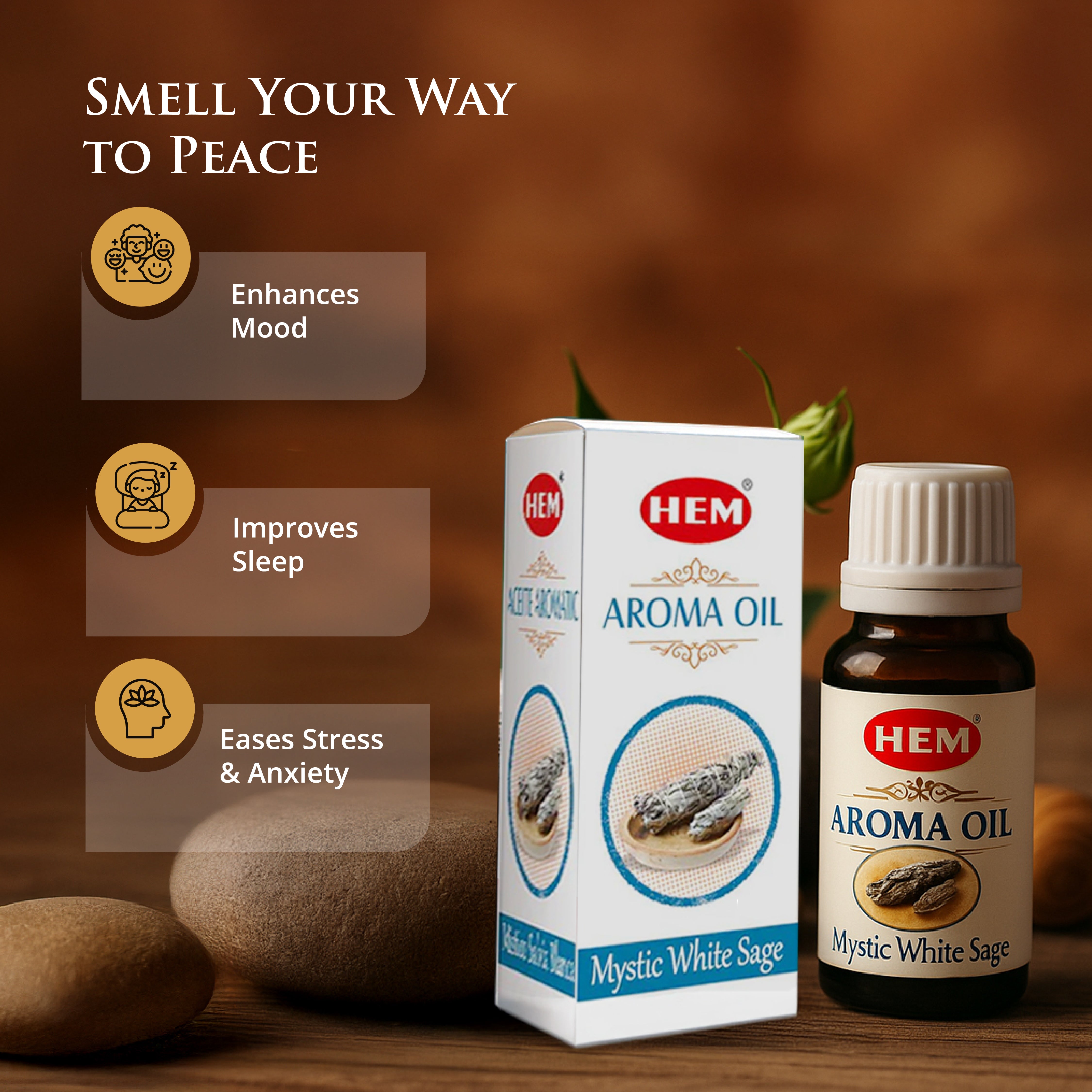 HEM Mystic White Sage Aroma Oil (10 ml)