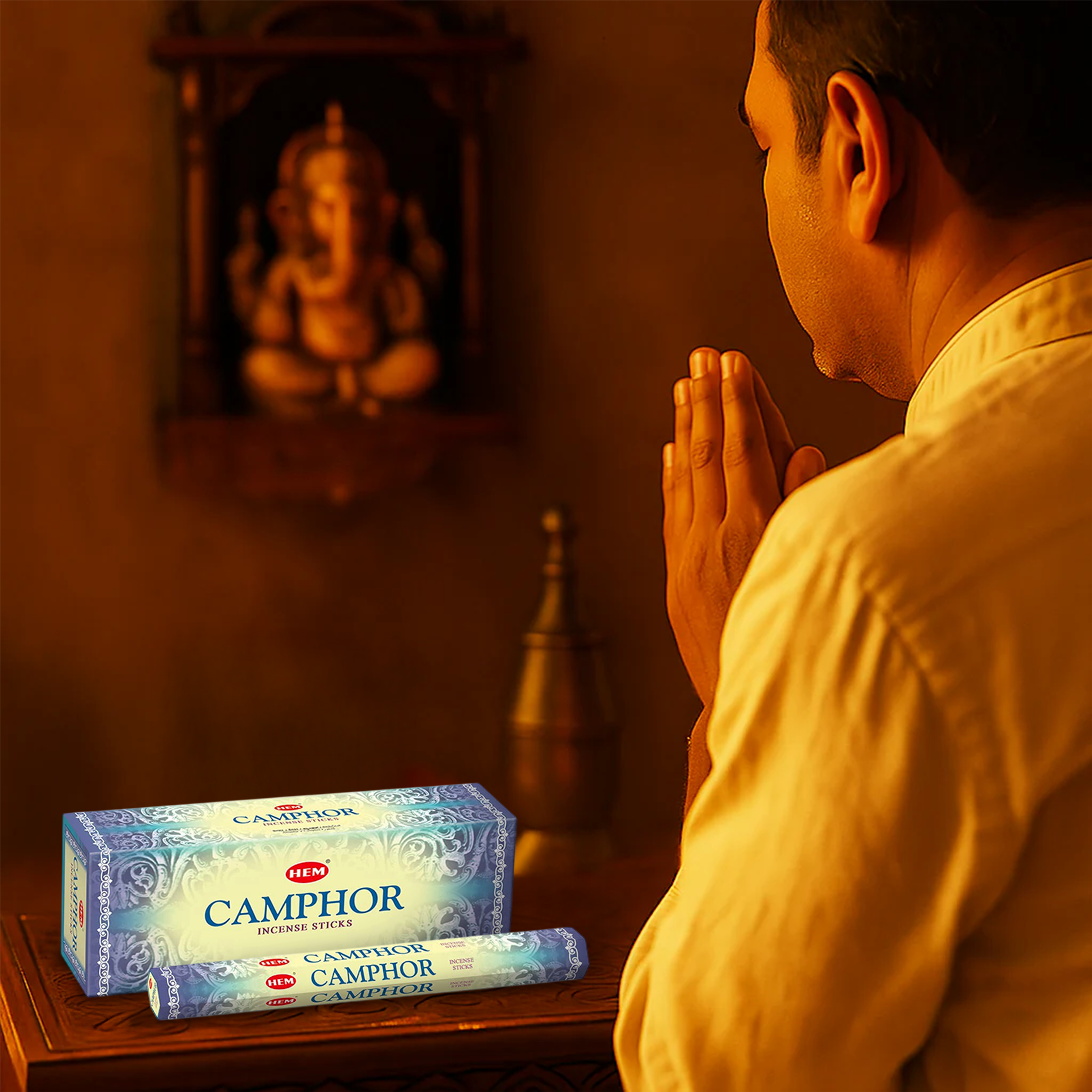 HEM Camphor Incense Sticks - Pack of 6 (20 Sticks Each)