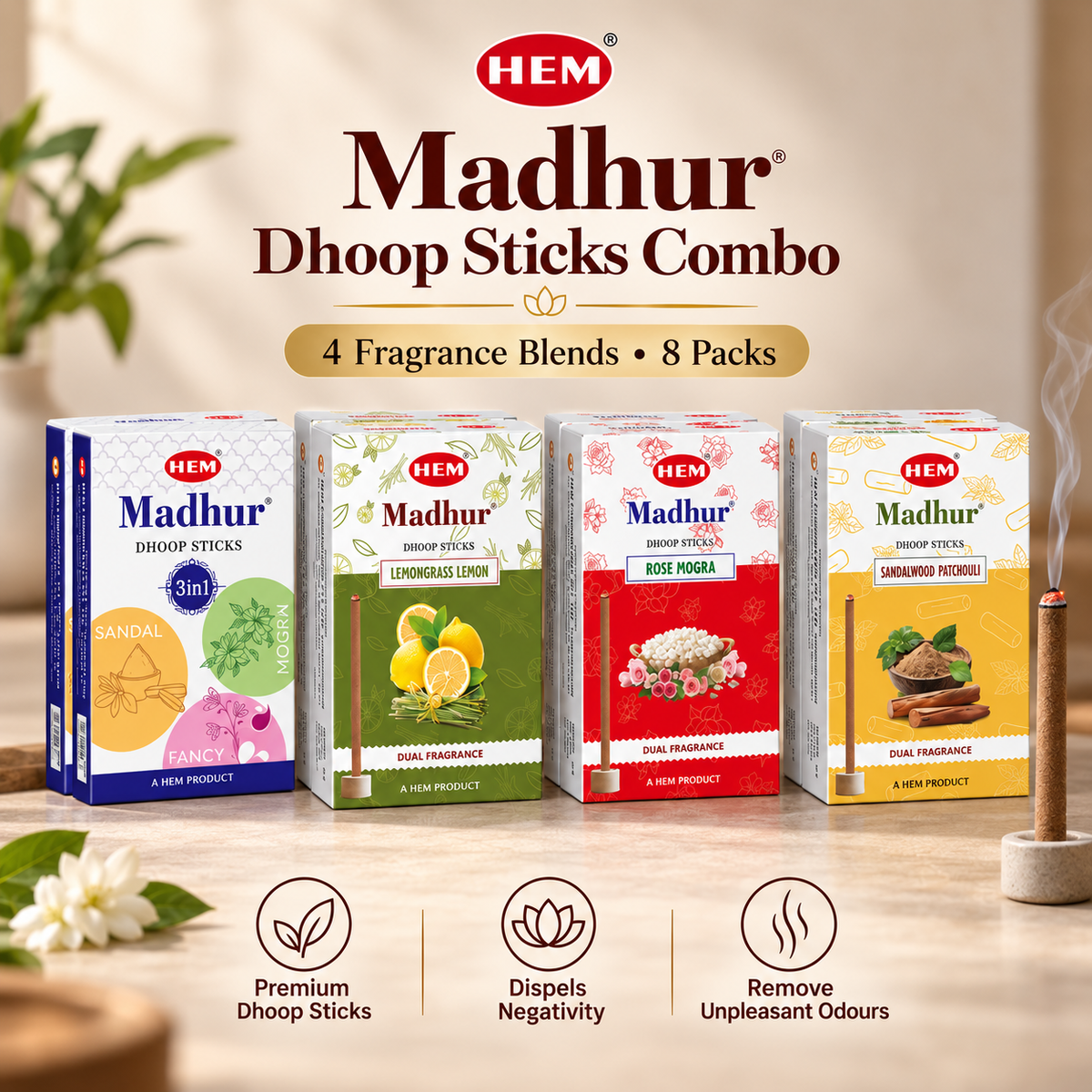 Hem Madhur Dhoop Sticks Combo