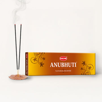 HEM Anubhuti Natural Masala Incense Sticks - Pack of 3 (50g Per Pack)