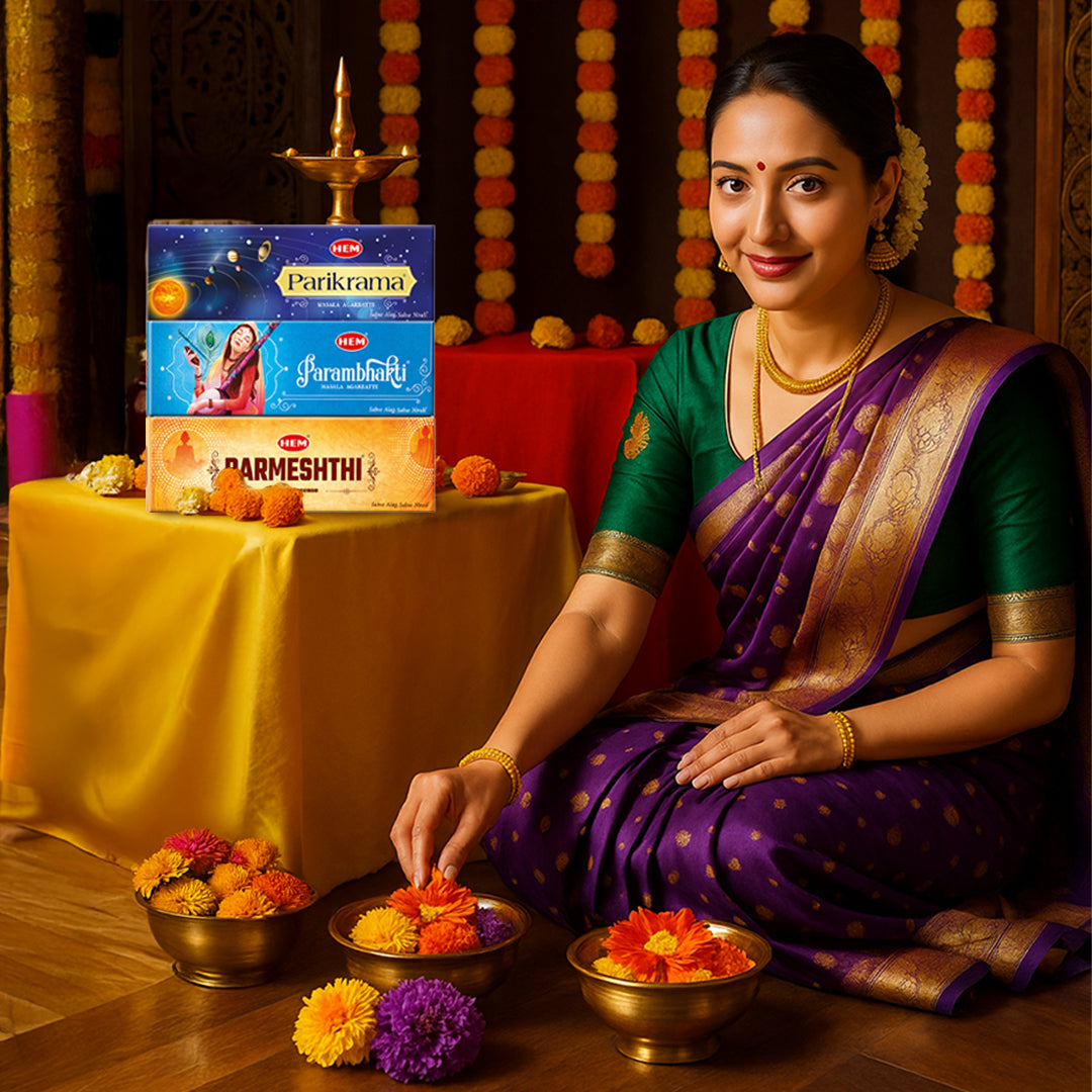 HEM Masala Incense Sticks combo pack [Parmeshthi 50g + Parikrama 50g + Parambhakti 50g]