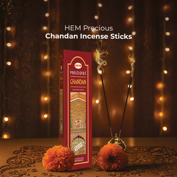 Bappa's Blessings Combo (HEM Aradhana Camphor + HEM Aradhana Pooja Ghee + HEM Aradhana Pooja Oil + HEM Precious Chandan Incense Sticks)