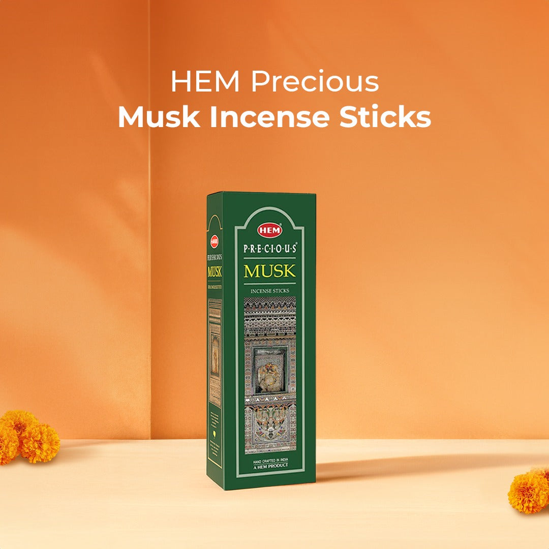 Bestseller Bliss (HEM Aradhana Gangajal + HEM Precious Musk Incense Sticks + HEM Aradhana Pure Ghee Diya 100 pieces)