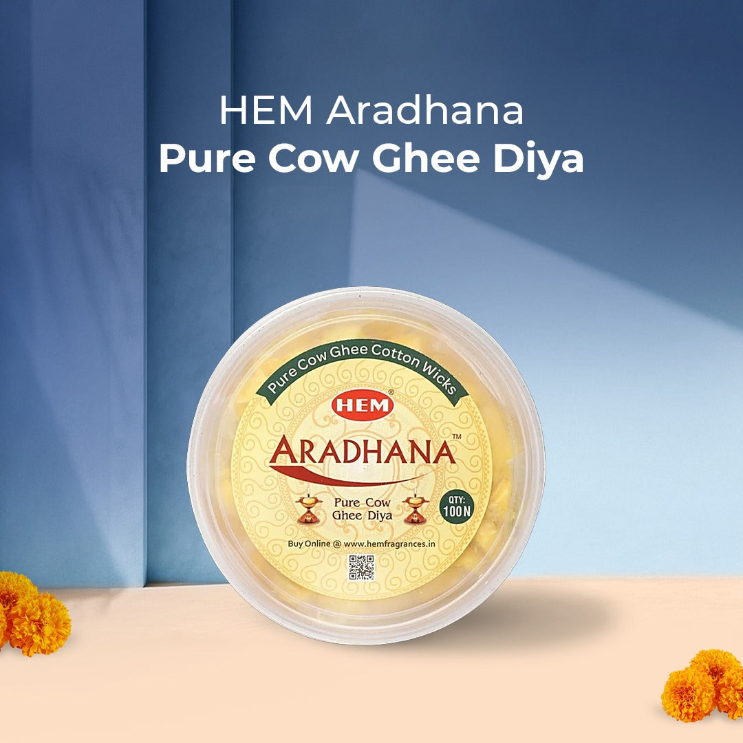 Heritage Hits Collection (HEM Aradhana Pure Cow Ghee Diya (100 pcs) + HEM Precious Incense Sticks 3 in 1 Combo pack + HEM Soham Sambrani Dhoop Cup)