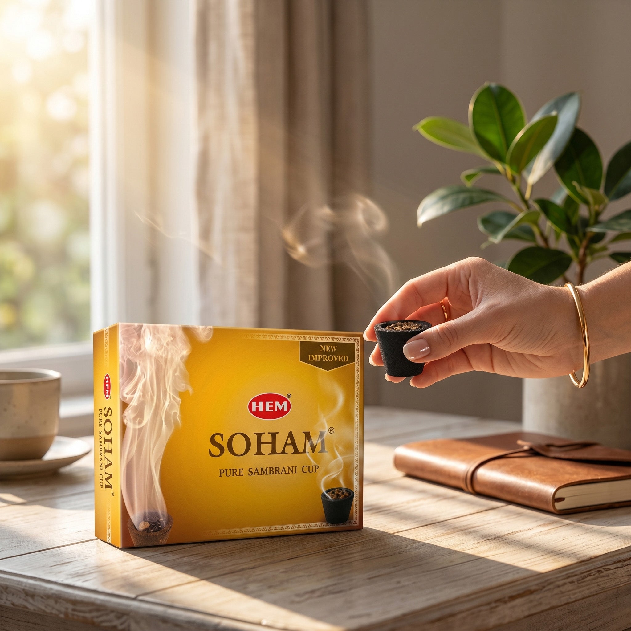 HEM Soham Pure Sambrani Dhoop Cup (12 cups per box)