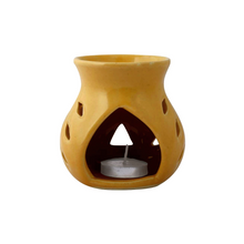 Load image into Gallery viewer, HEM Ceramic Wax Melt Yellow Burner with 2 Tealight