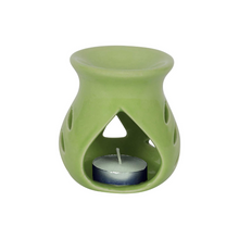 Load image into Gallery viewer, HEM Ceramic Wax Melt Green Burner with 2 Tealight