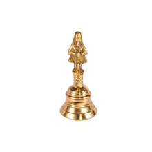 Load image into Gallery viewer, Hem Brass Pooja Bell Ghanti with Hanuman on top for Temple Home, Golden (6932087242909)