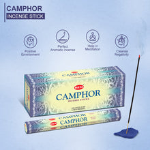 Load image into Gallery viewer, HEM Camphor Incense Sticks - Pack of 6 (20 Sticks Each)