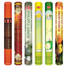 Load image into Gallery viewer, HEM Fruit Collection Incense Stick combo pack of 6 (20 Sticks Each)
