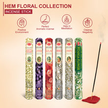 Load image into Gallery viewer, HEM Floral Collection Incense Stick combo pack of 6 (20 Sticks Each)
