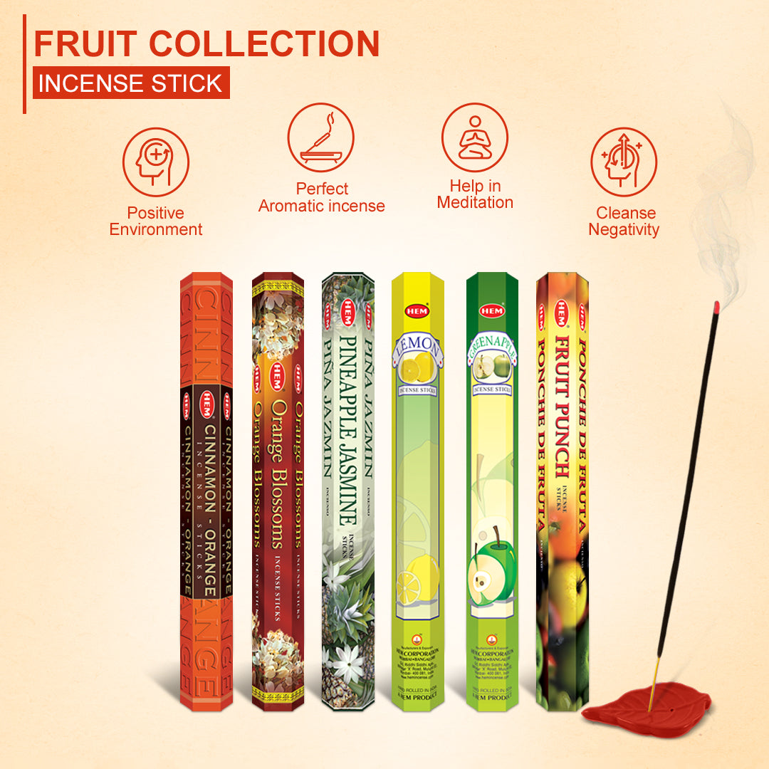 HEM Fruit Collection Incense Sticks Combo Pack