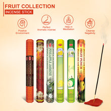 Load image into Gallery viewer, HEM Fruit Collection Incense Stick combo pack of 6 (20 Sticks Each)
