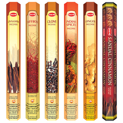 HEM Spice Collection Incense Sticks combo pack of 6 (20 Sticks Each)