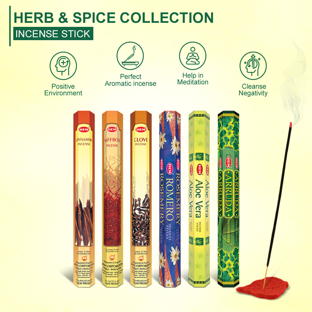 HEM Herb and Spice Collection Agarbatti Combo Pack