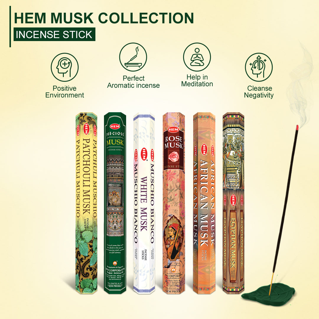 HEM Musk Incense Sticks Combo Pack Collection