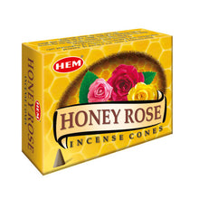 Load image into Gallery viewer, Honey Rose Incense Cones - Pack of 12 (5803283153053)