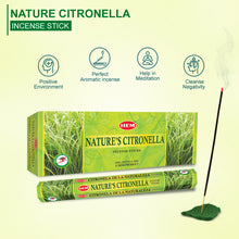 Load image into Gallery viewer, HEM Nature&#39;s Citronella Incense Sticks - Pack of 6 (20 Sticks Each)
