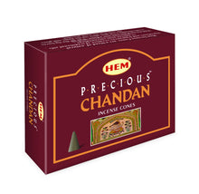 Load image into Gallery viewer, Precious Chandan Incense Cones - Pack of 12 (5800120713373)