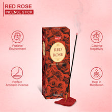 Load image into Gallery viewer, HEM Red Rose Incense Sticks - Pack of 6 (20 Sticks Each)