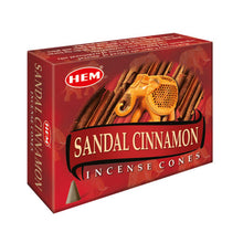 Load image into Gallery viewer, Sandal Cinnamon Incense Cones - Pack of 12 (5803267588253)
