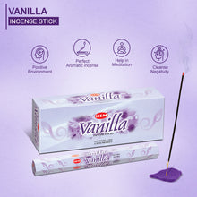 Load image into Gallery viewer, HEM Vanilla Incense Sticks - Pack of 6 (20 Sticks Each)